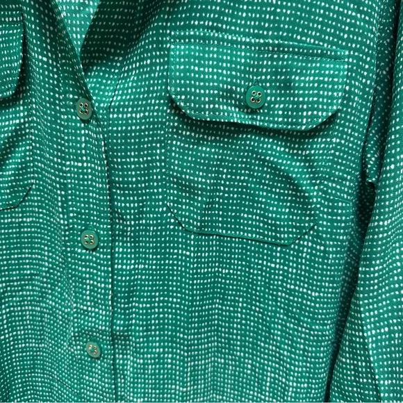 CAbi Green Casual Button Down Shirt Dress - Picture 2 of 5